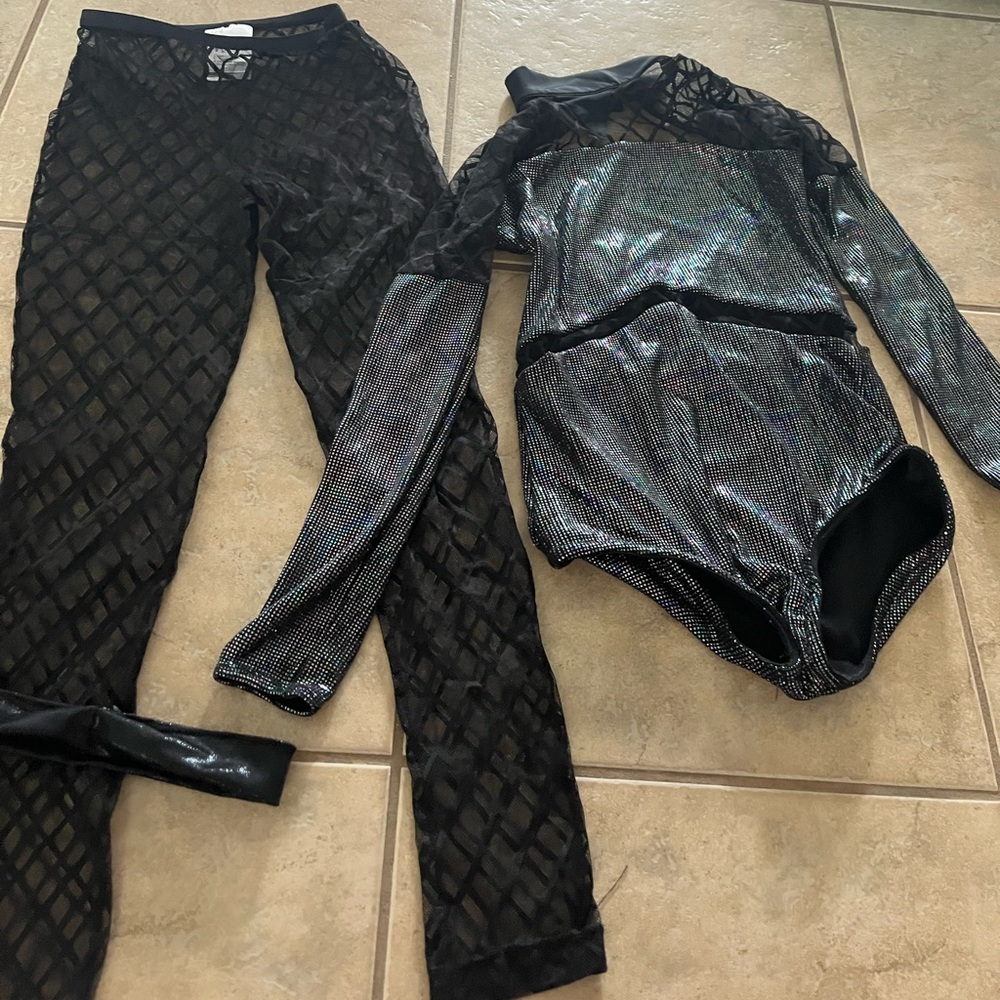 ballet leotard and pants with head piece